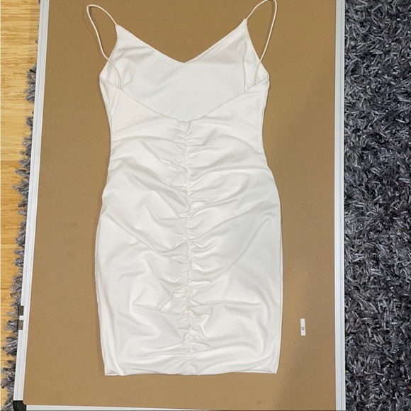 White Thin Strapped Dress - Picture 2 of 2